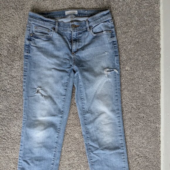 LOFT Sky Blue Cropped Jeans - Picture 3 of 10